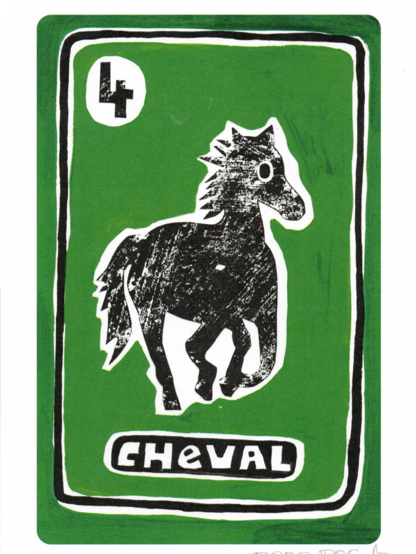 Print Cheval du Grand Oracle des 7 Familles, crée et édité par Frede Poc