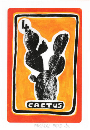 Print Cactus du Grand Oracle des 7 Familles, crée et édité par Frede Poc