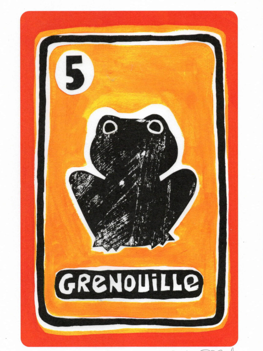Print Grenouille du Grand Oracle des 7 Familles, crée et édité par Frede Poc
