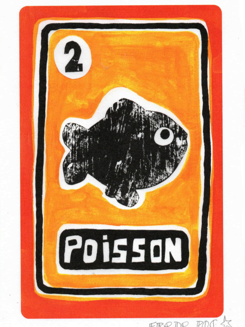 Print Poisson du Grand Oracle des 7 Familles, crée et édité par Frede Poc