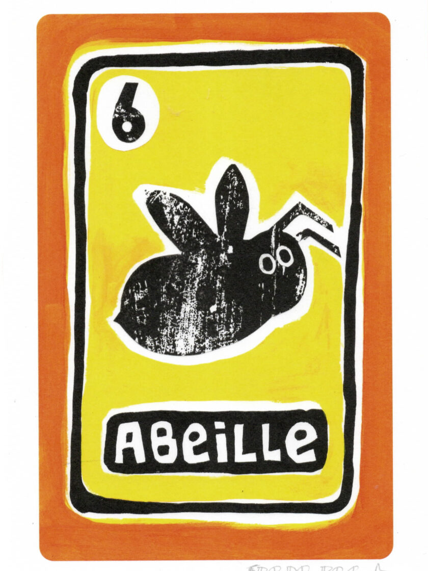 Print Abeille du Grand Oracle des 7 Familles, crée et édité par Frede Poc