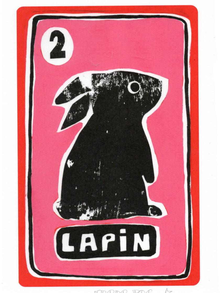 Print Lapin du Grand Oracle des 7 Familles, crée et édité par Frede Poc